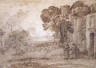 Claude Lorrain Landscape with Abraham Expelling Hagar and Ishmael (mk17) oil painting picture